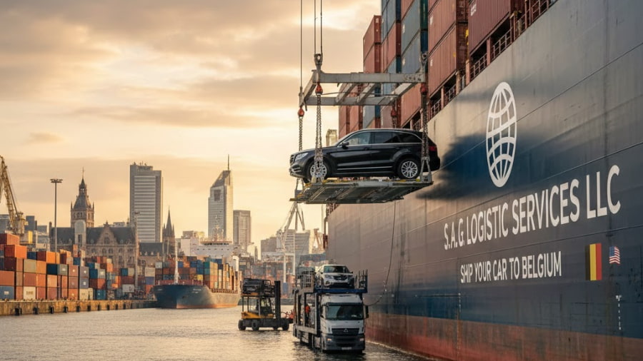 Ship Your Car to Belgium with S A G Logistic Services LLC 